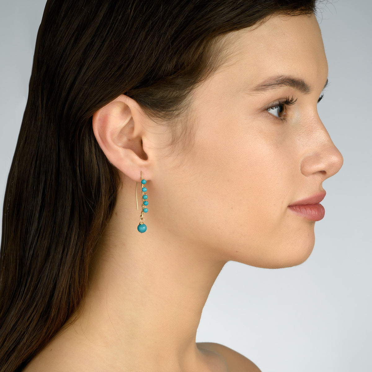 עגילי ריינבו כדורי טורקיז (6078940053685)