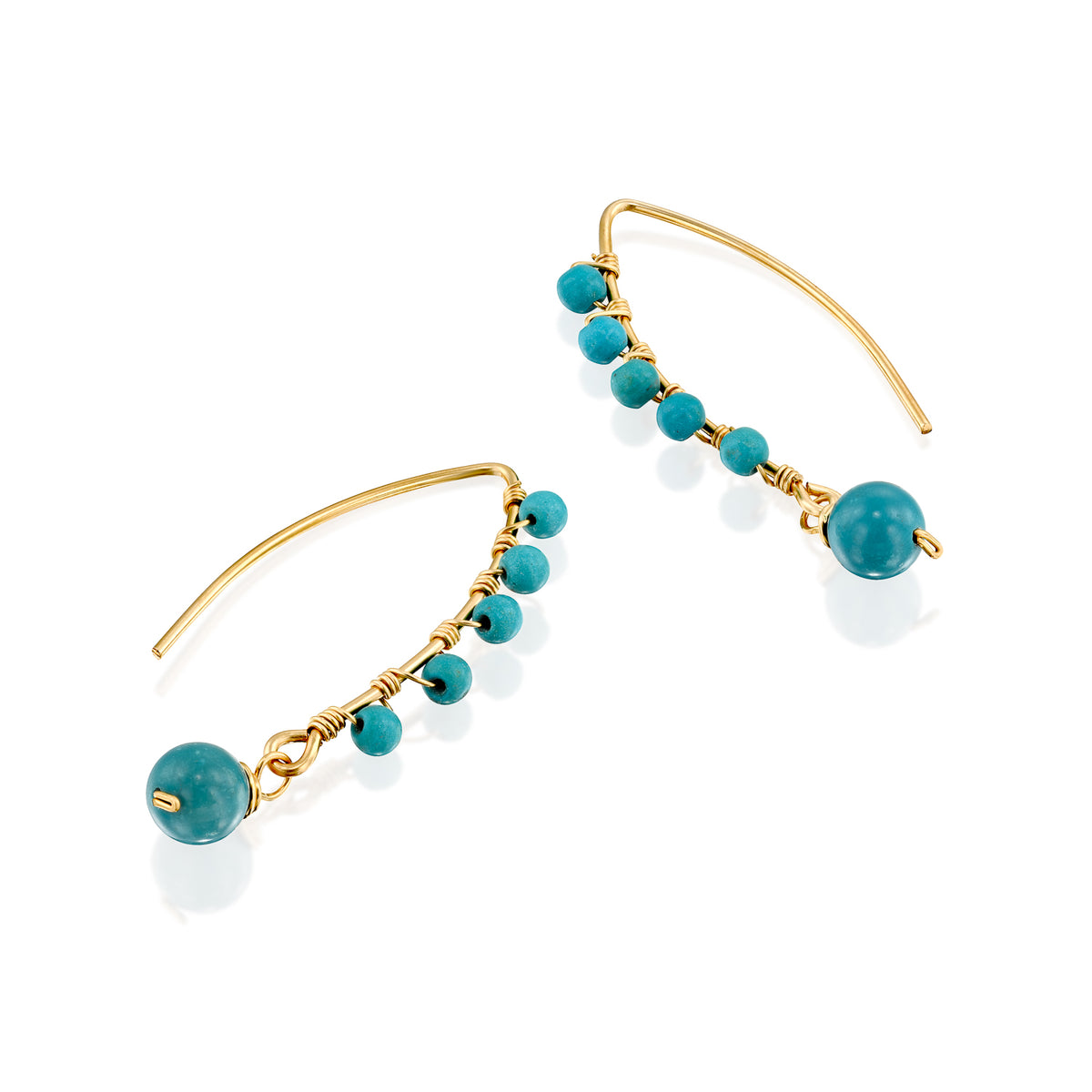 עגילי ריינבו כדורי טורקיז (6078940053685)